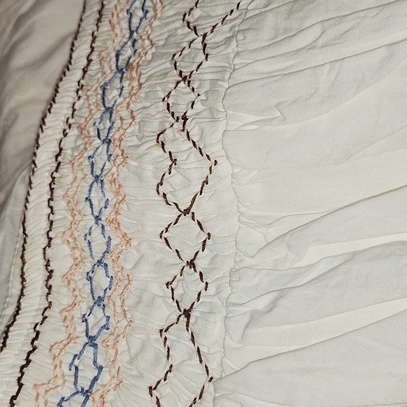 Free People Where We Meet Smocked Blouse Top - Picture 4 of 5